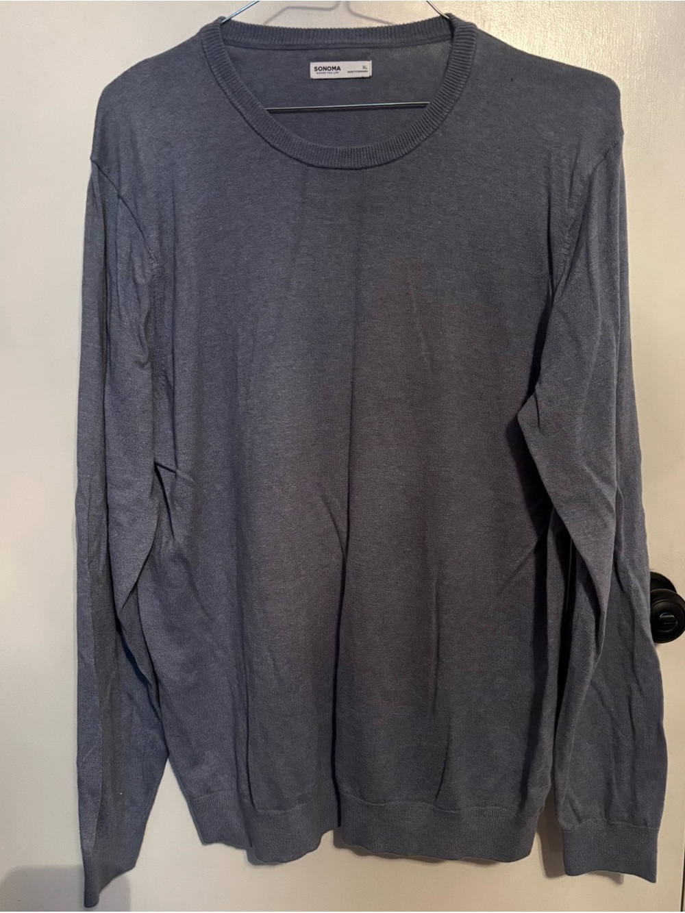 Sonoma Men's Crewneck Sweater in Slate Blue